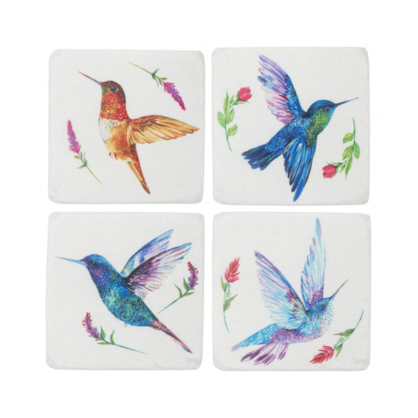 Watercolor Hummingbird Coasters