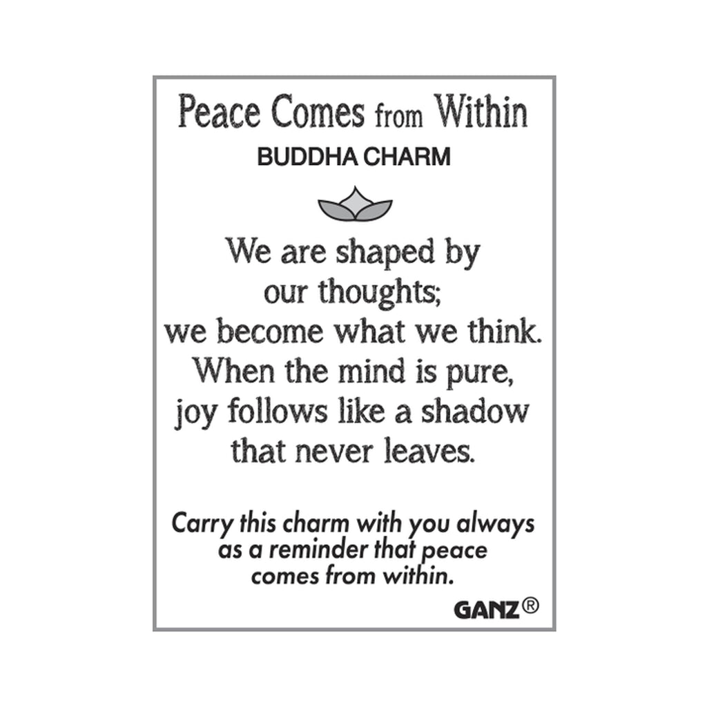 Peace Comes from Within Buddha Charm - card
