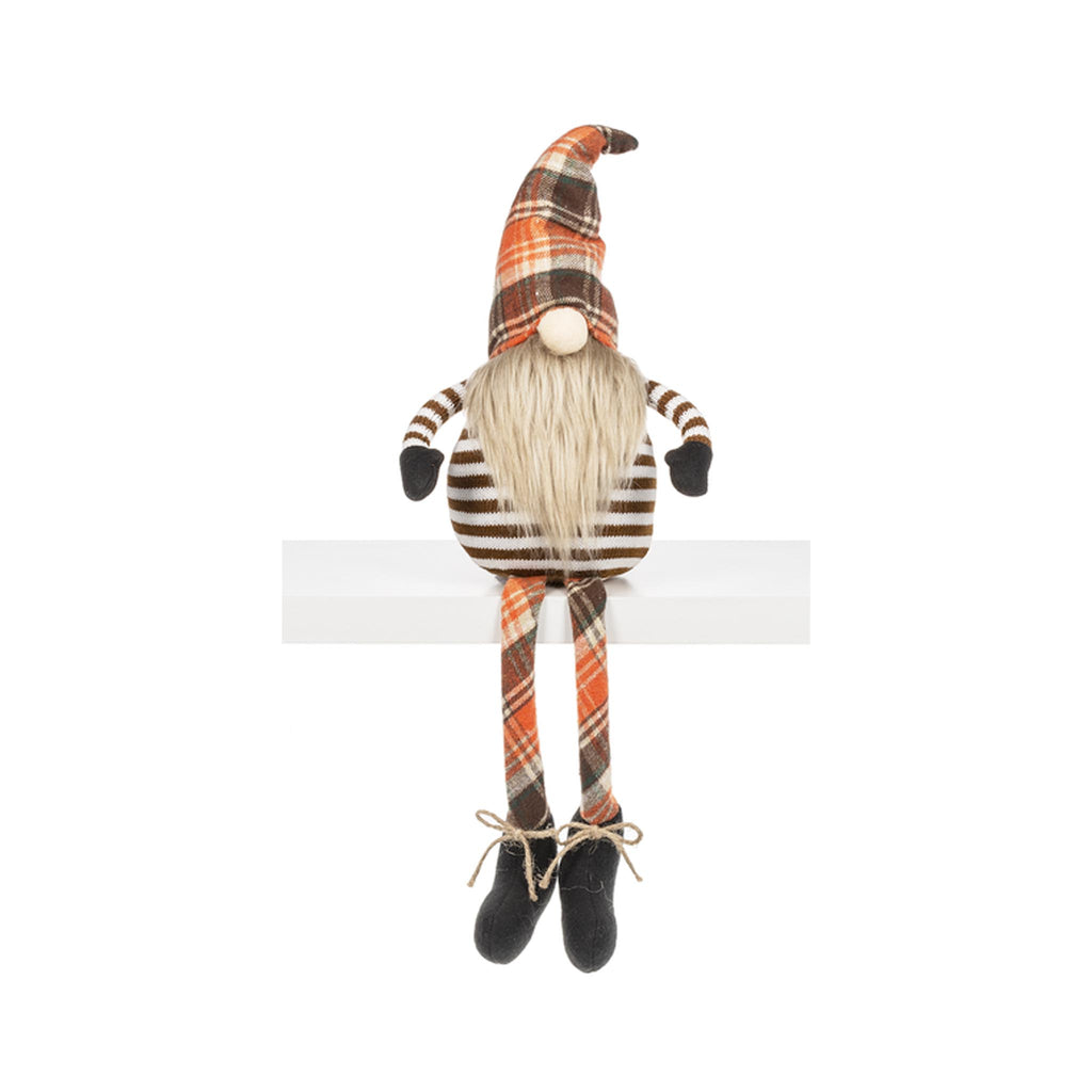 Autumn Gnome Shelf Sitters - Plaid Hat