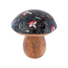 Decorative Winter Mushroom Figures - Black