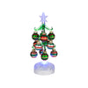 Glass Light Up Trees with Ornaments - Stripes