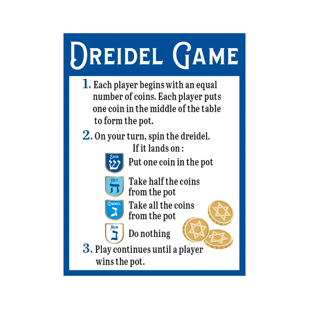 Dreidel Charm - card