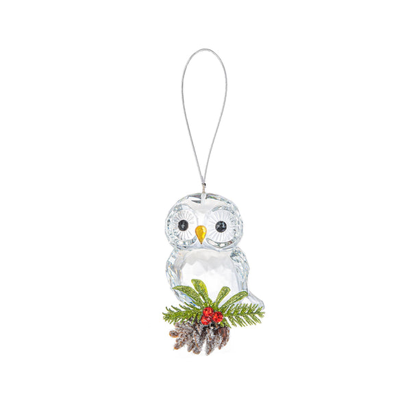 Teeny Owl Pinecone Ornament