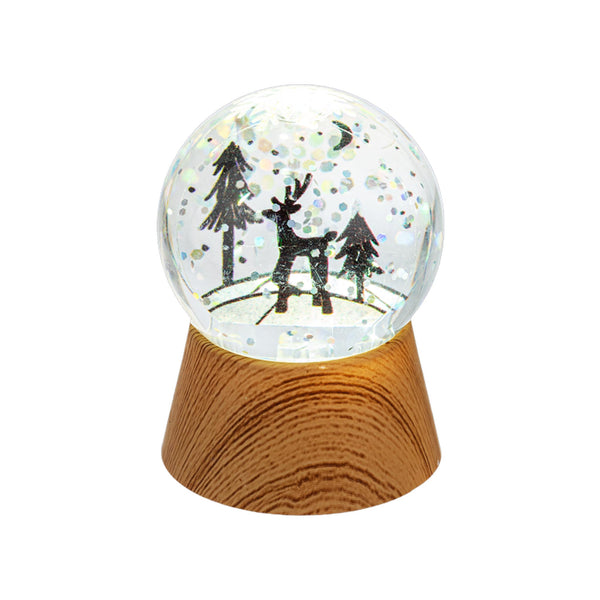 Lighted LED Globe Woodland Scenes - Deer