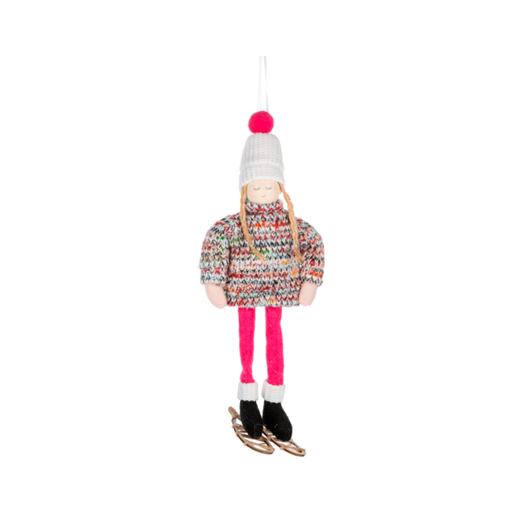 Winter Fun Sweater Clad Ornaments - Pink