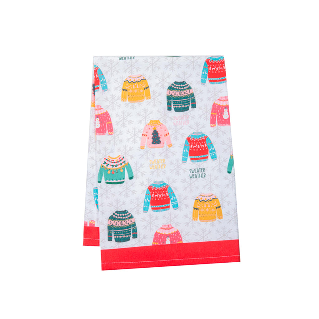 Snowy Day Tea Towels - Sweaters