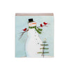 Santa & Snowman Decorative Wood Blocks - Snowman with Cardinals