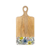 Mod Florals Cheese Boards with Handles - Bottom design
