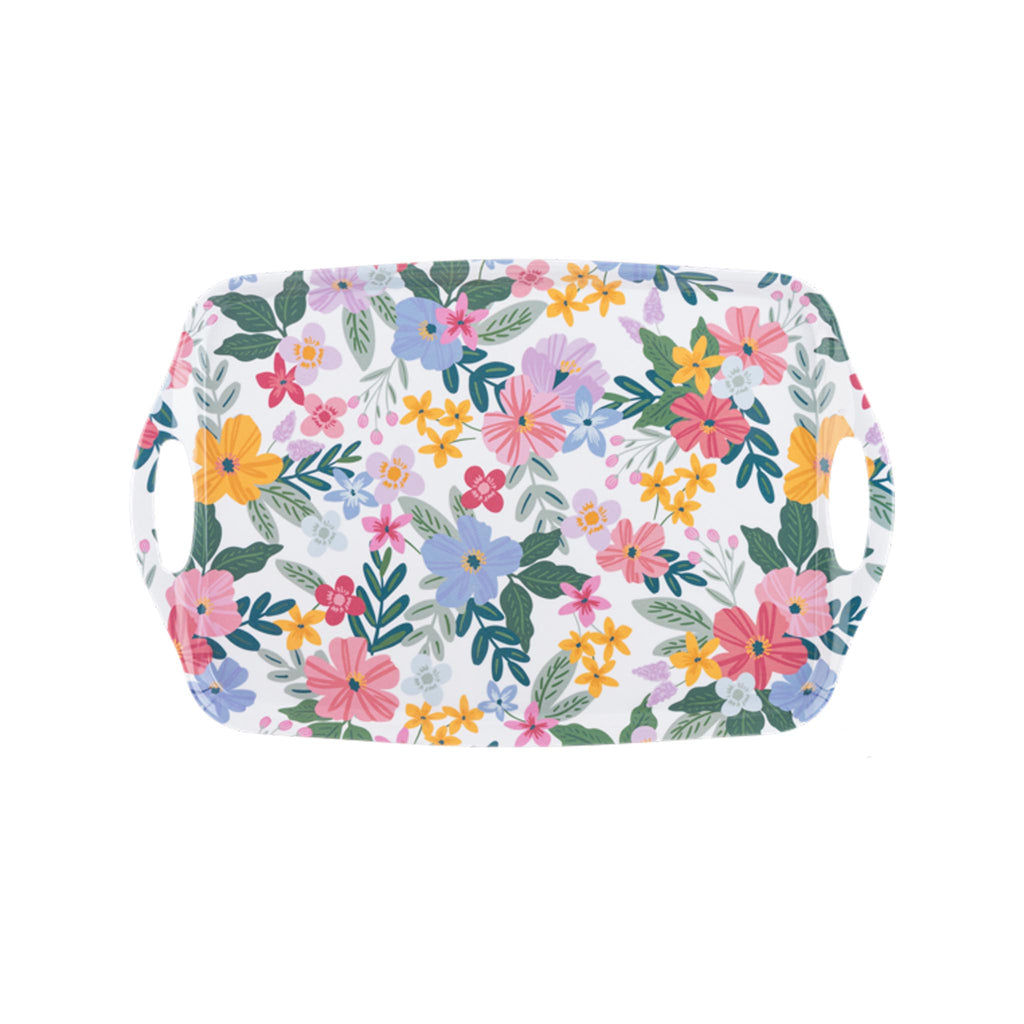Floral Bloom Melamine Serving Tray