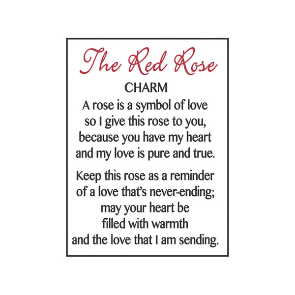 Red Rose Charm - card
