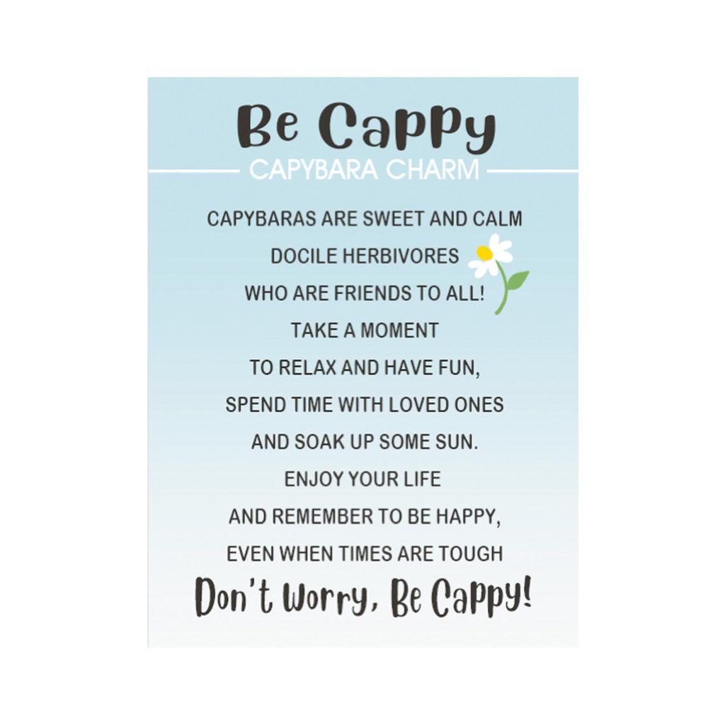 Be Cappy Capybara Charm - card