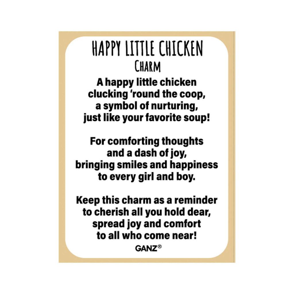 Happy Little Chicken Charm - card