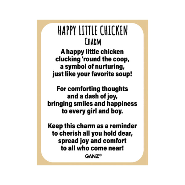 Happy Little Chicken Charm - card