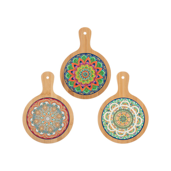 Mediterranean Mandala  Trivet with Handle