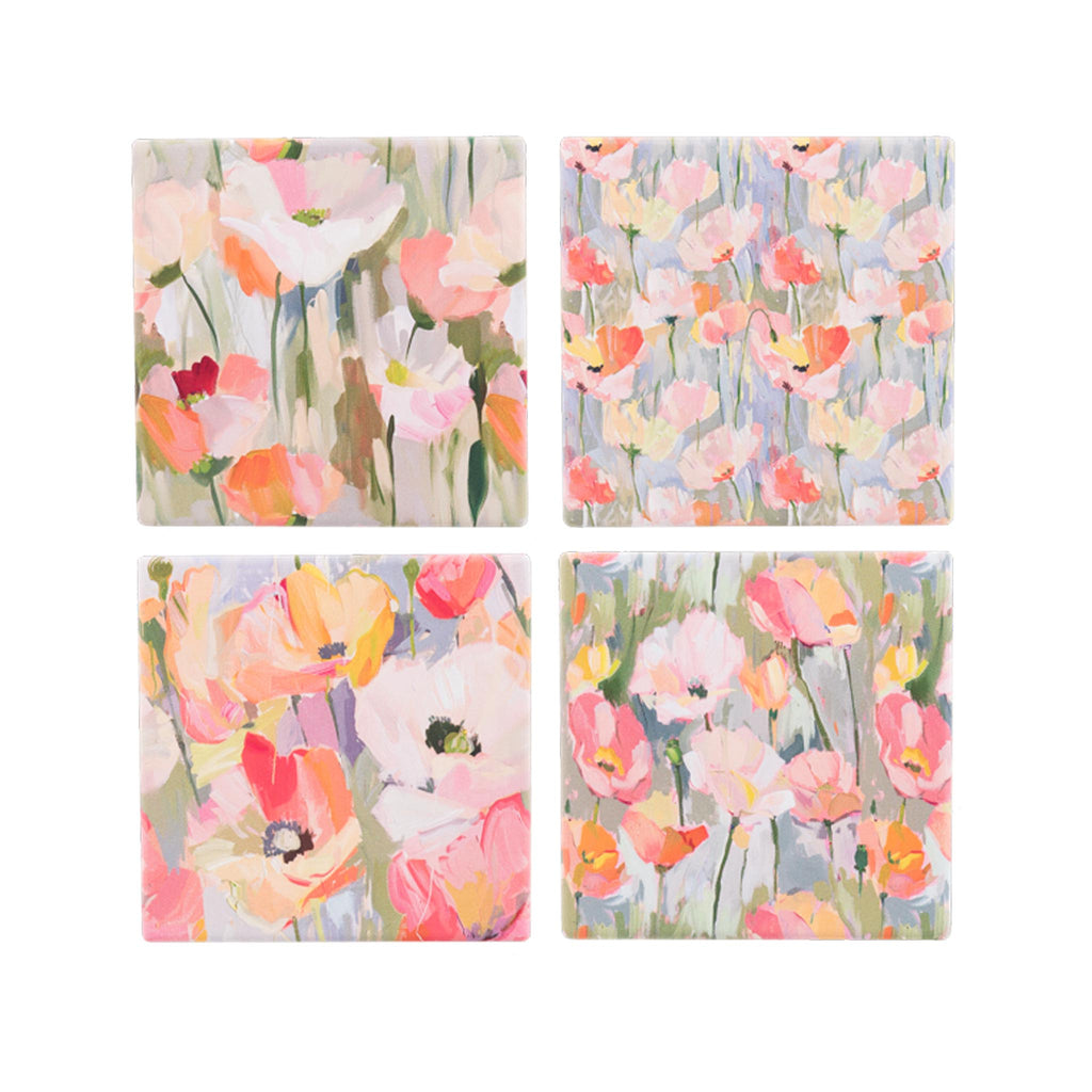 Pastel Flowers Coaster Set of 4