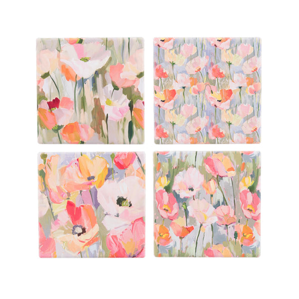 Pastel Flowers Coaster Set of 4