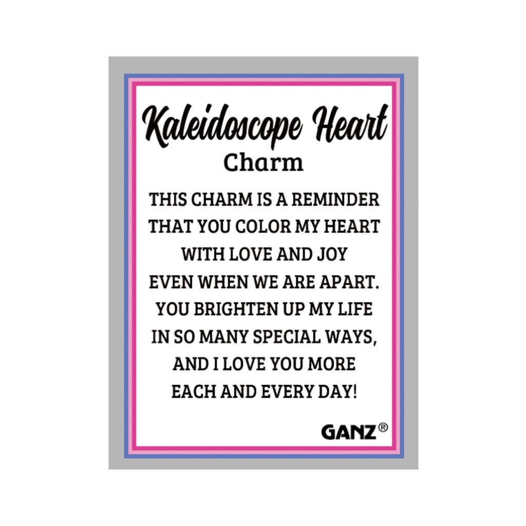 Kaleidoscope Heart Charm - card