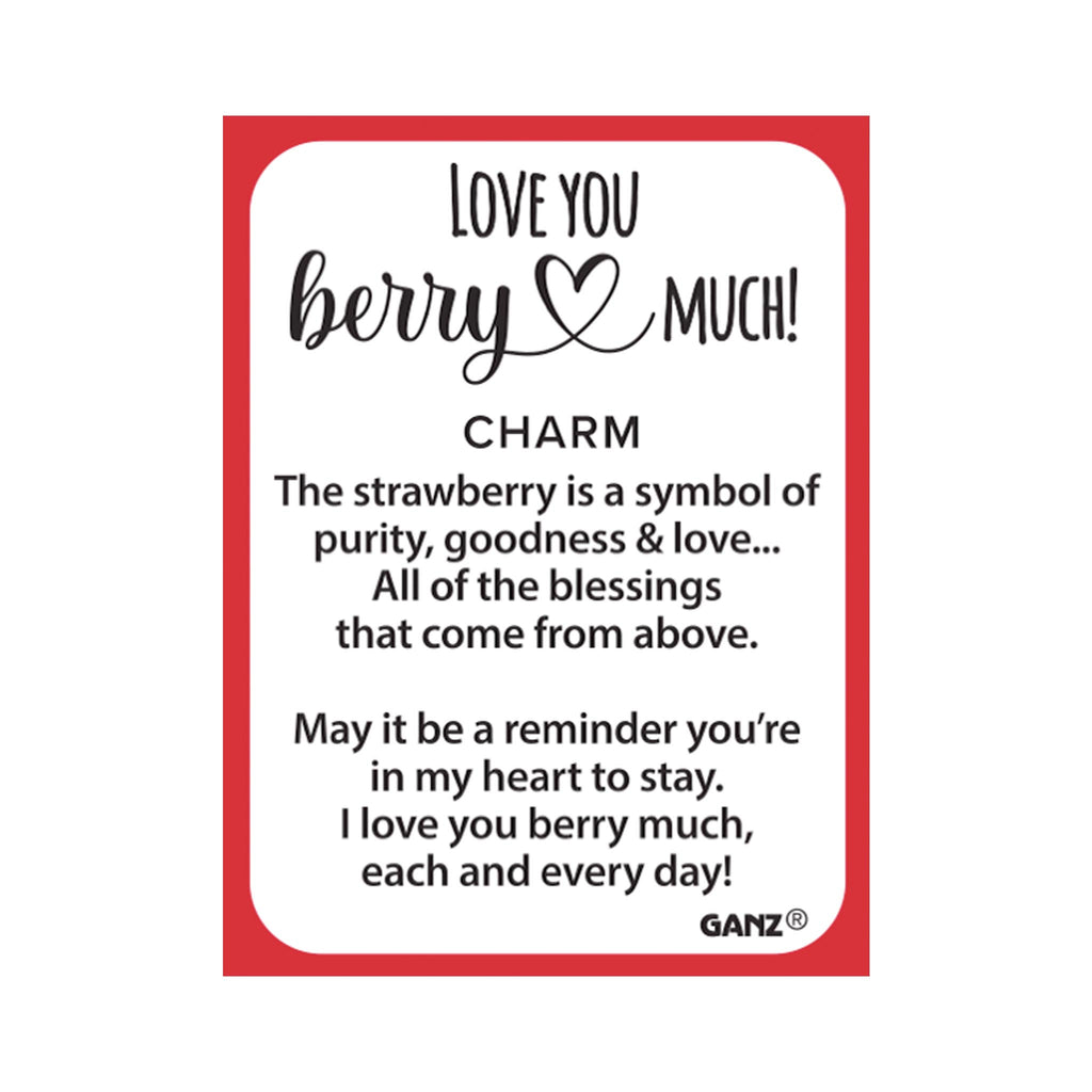 Love You Berry Much Glass Charm - card