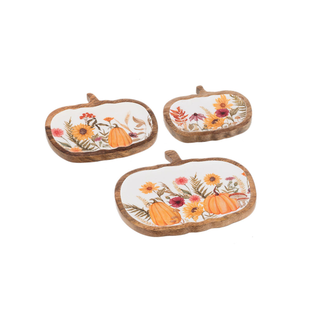Mango Wood Pumpkin Platters