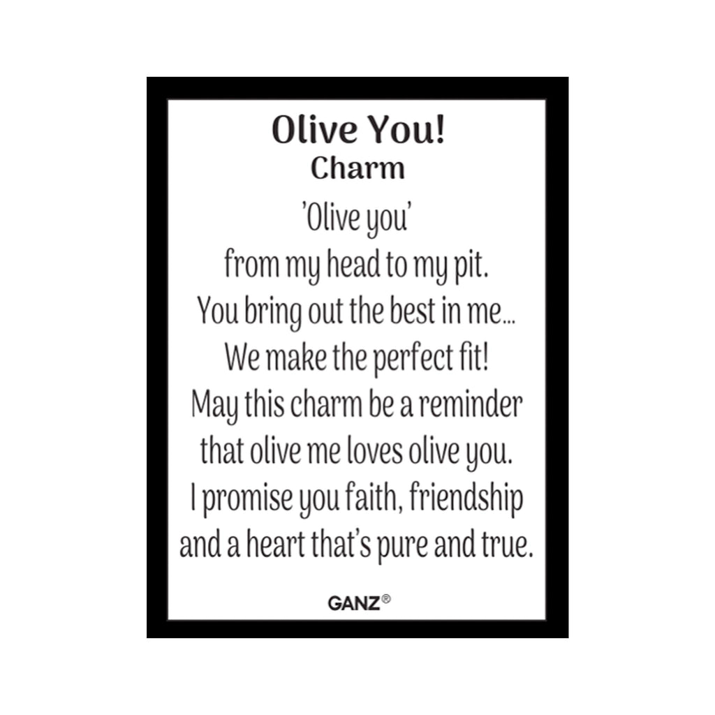 Olive You Charm - card