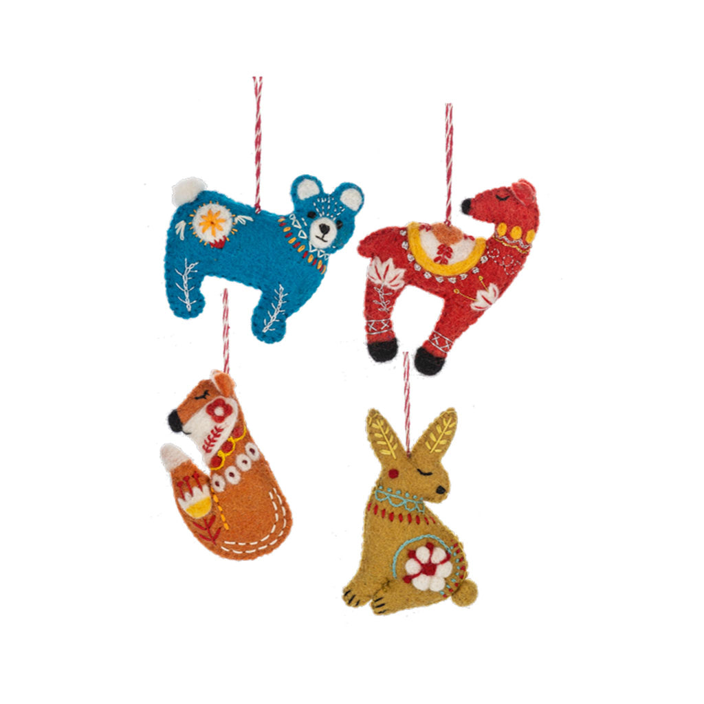 Felt Ornaments - Woodland Animals