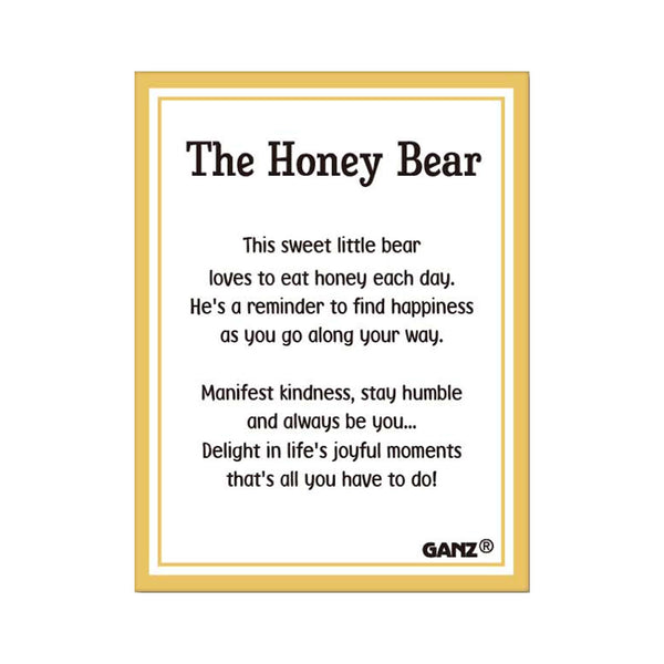 Grizzly Bear & Bee Charm - card
