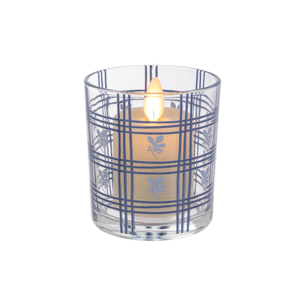Modern Glass Tealight Holders - lit