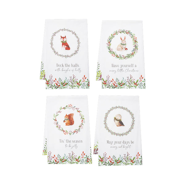 Holiday Critter Tea Towels