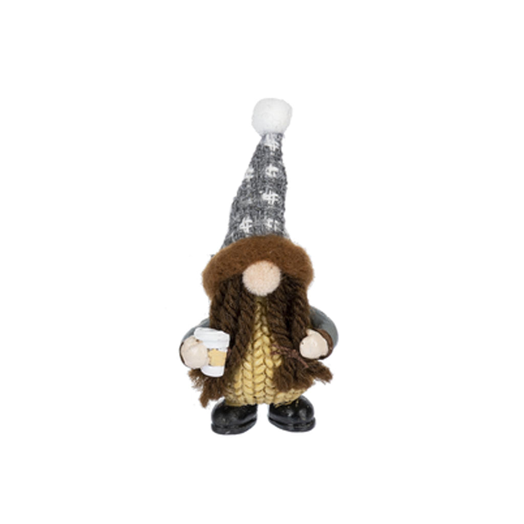 Magical Little Coffee Gnome Charms - Brown hair