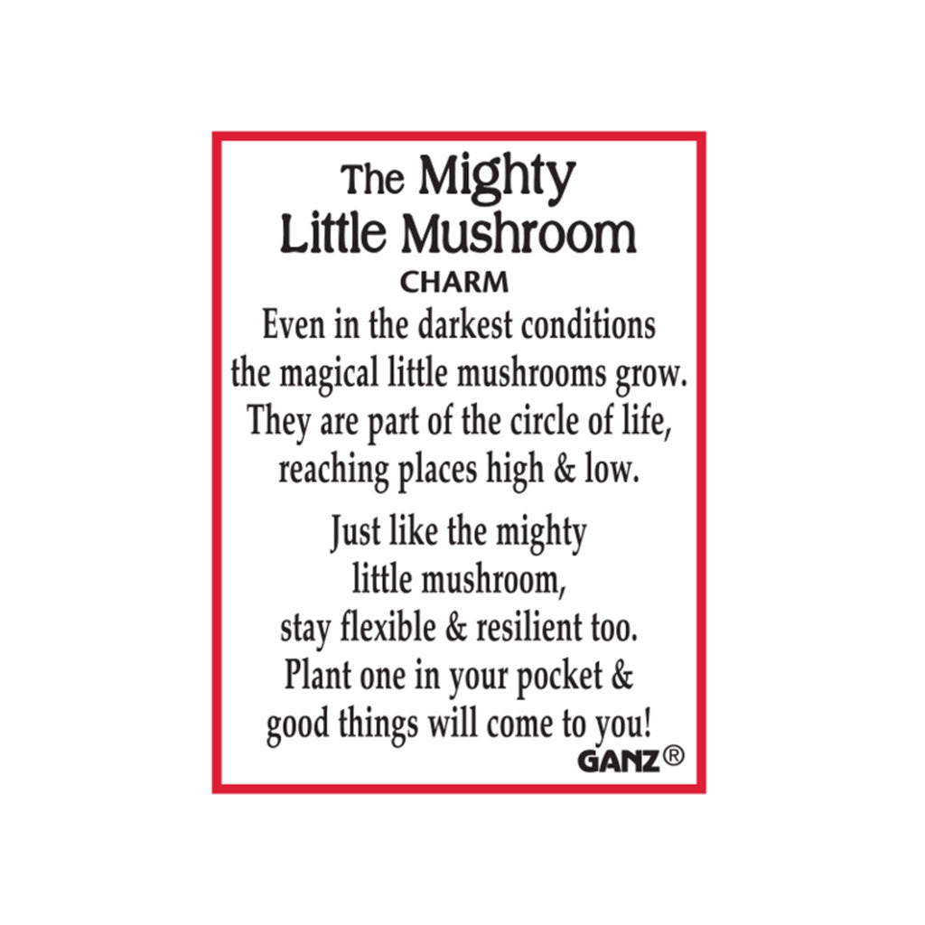 The Mighty Little Mushroom Charm - card