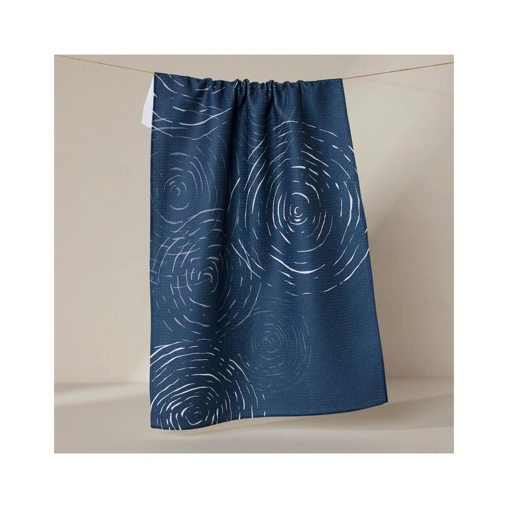 Geometry Tea Towel - Soft Steps Midnight