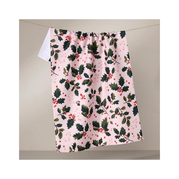 Geometry Tea Towel - Blushberry