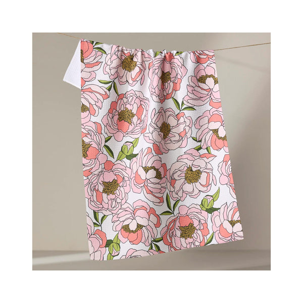 Geometry Tea Towel - Peony Paradise