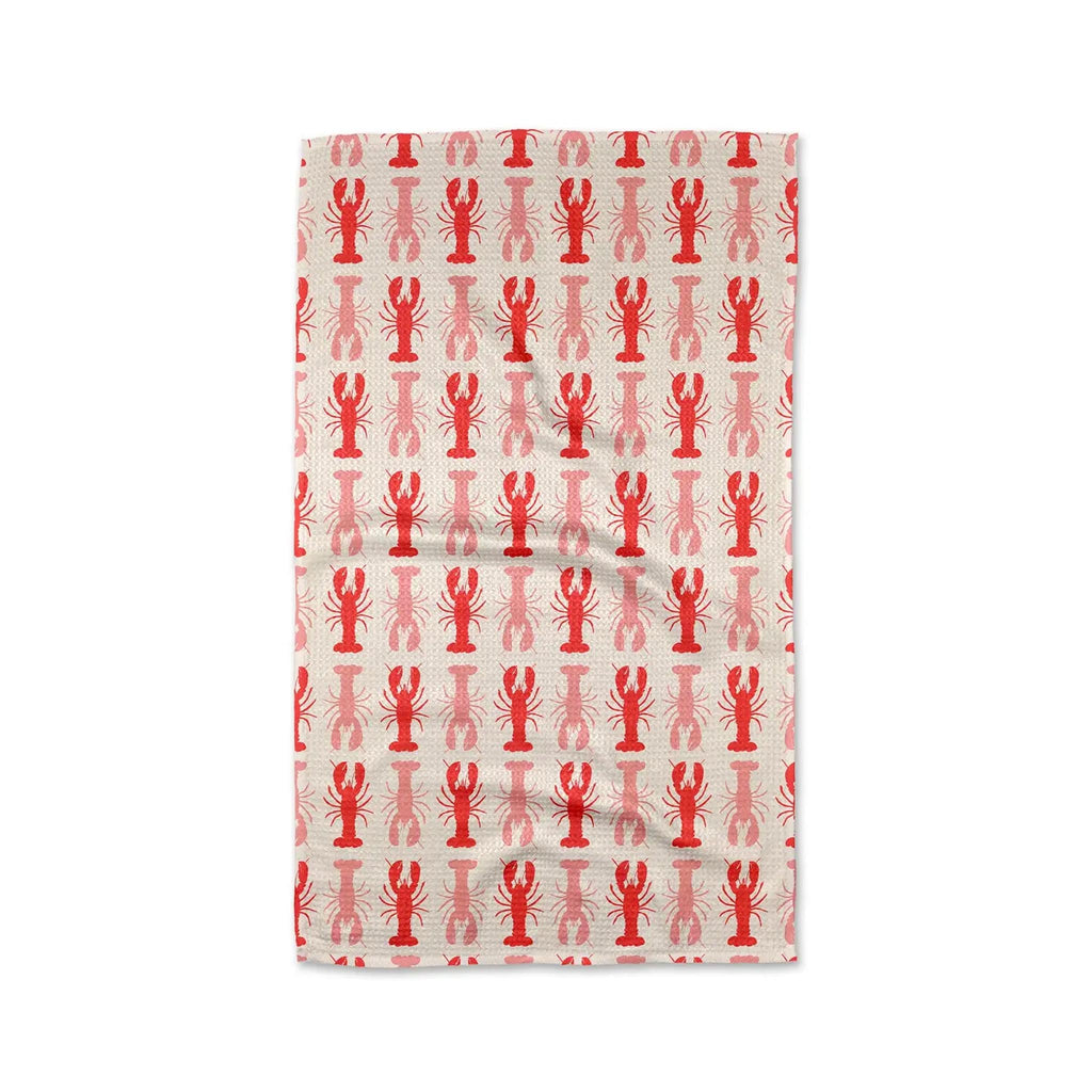 Geometry Tea Towel - Lobster Stripe