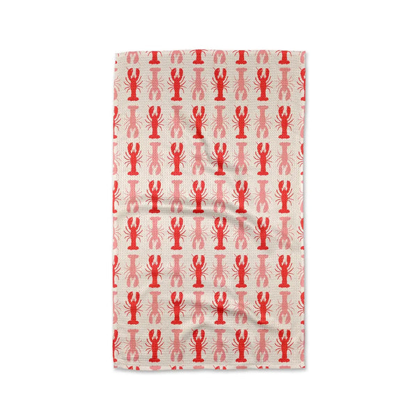 Geometry Tea Towel - Lobster Stripe