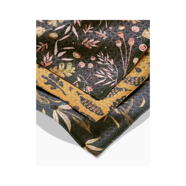 Geometry Dish Towel  Set of 3 - Autumn Harvest- close up