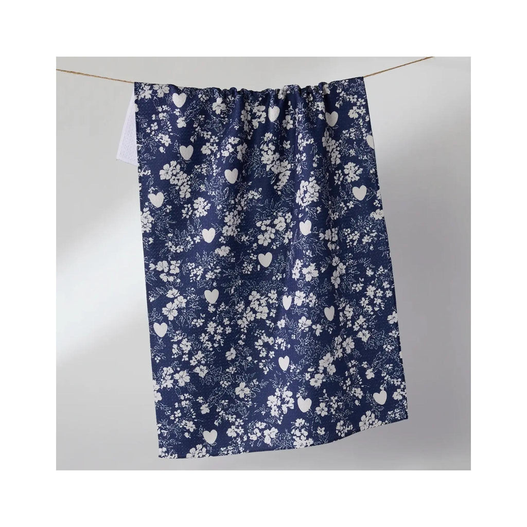 Geometry Tea Towel - Midnight Posy