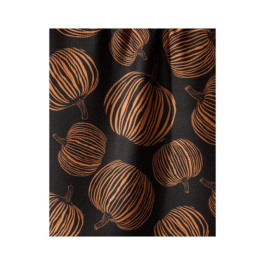Geometry Tea Towel - Pumpkin Noir - detail