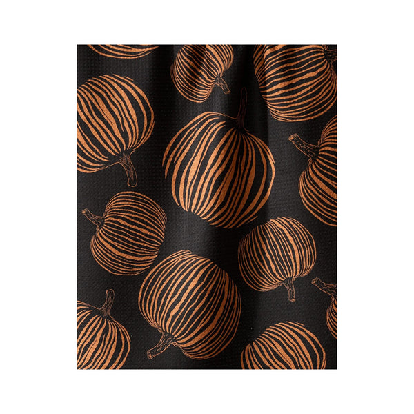 Geometry Tea Towel - Pumpkin Noir - detail