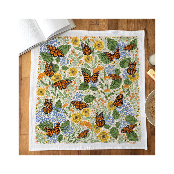 Monarch Garden Tea Towel