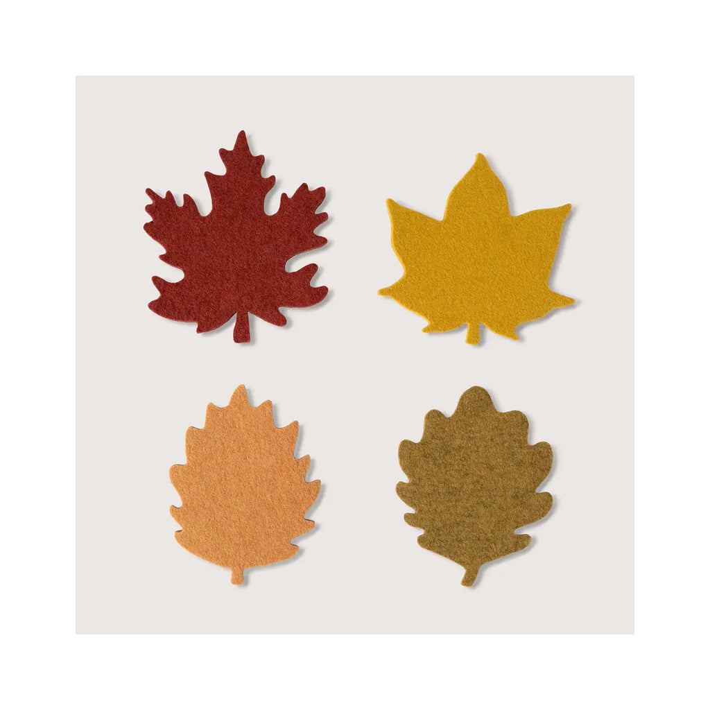 Felt Autumn Leaf Coasters Set of 4