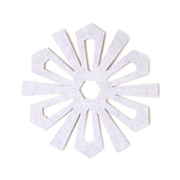 Merino Wool Felt Snowflake Trivets - Fog