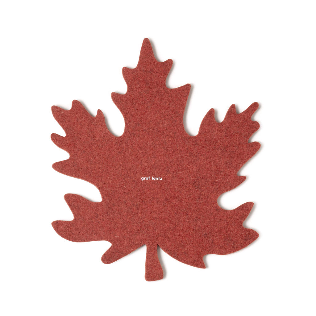 Merino Wool Felt Autumn Trivets - Mahogany