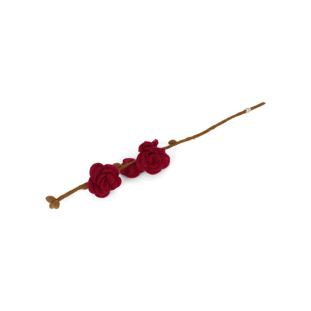 Felt Branch with Cerise Roses