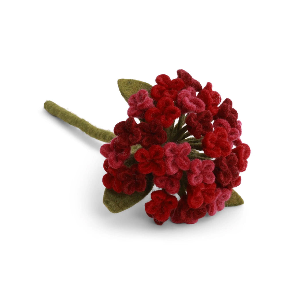 Felt Hydrangea - Dark Red