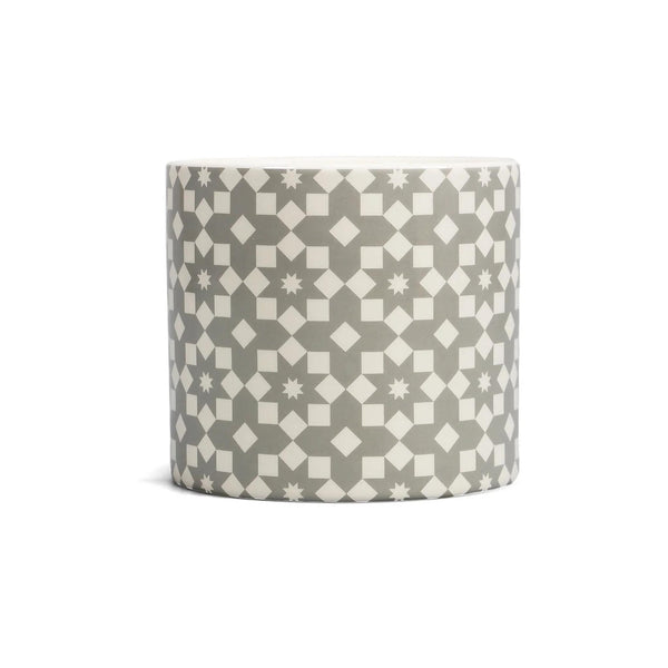 Shruti Designs Tiles Ceramic Plant Pots - Flower Grey