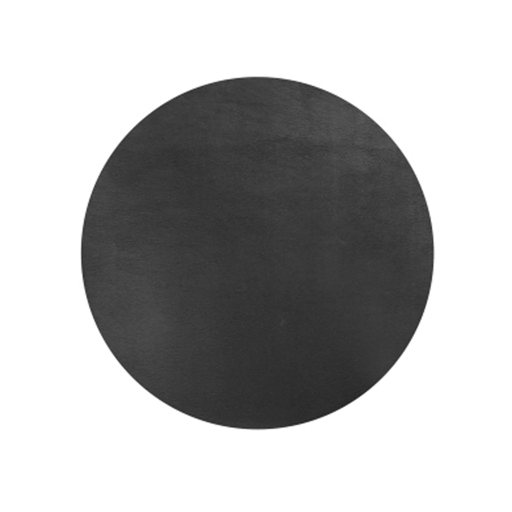 Vegan Leather Round Placemats - Black