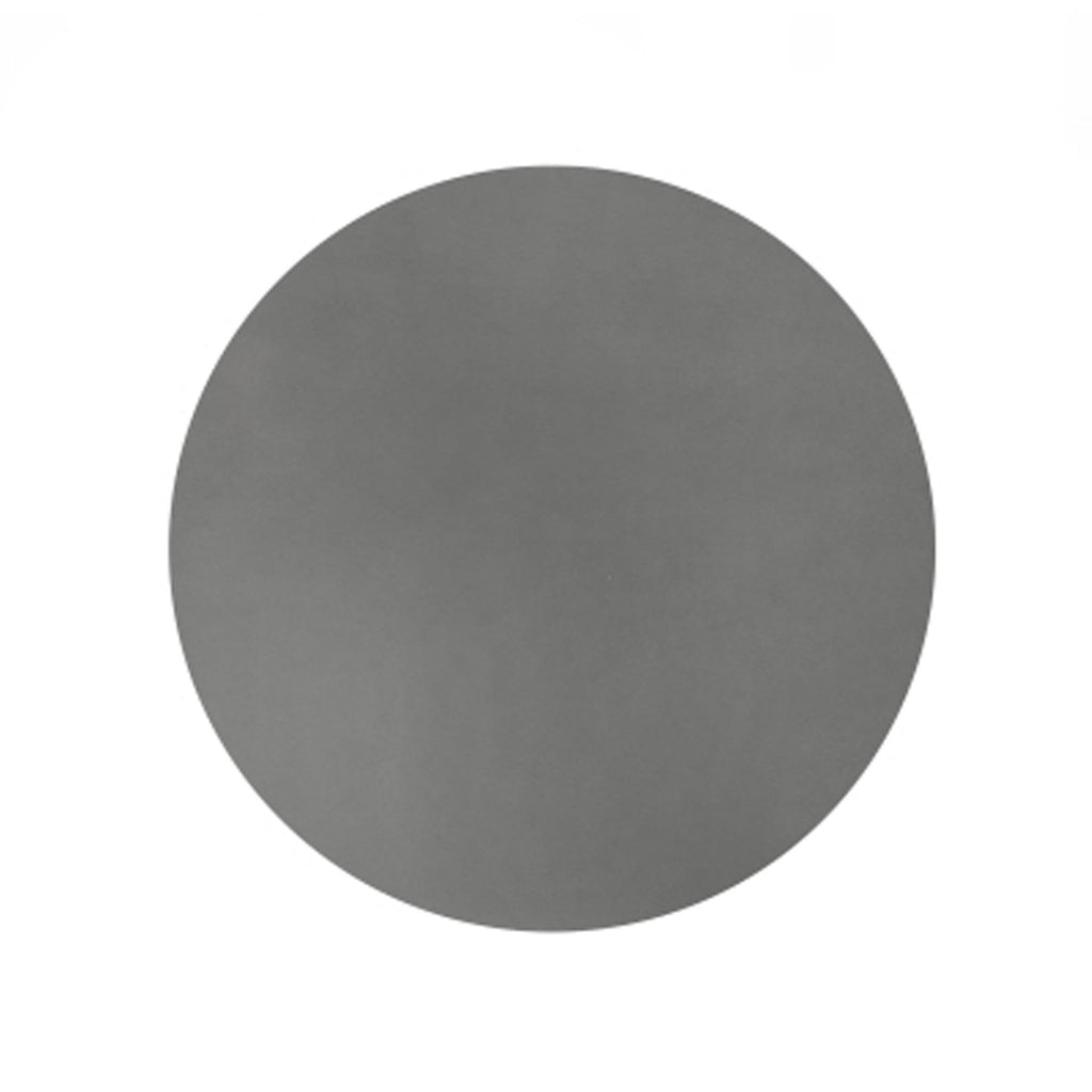 Vegan Leather Round Placemats - Charcoal