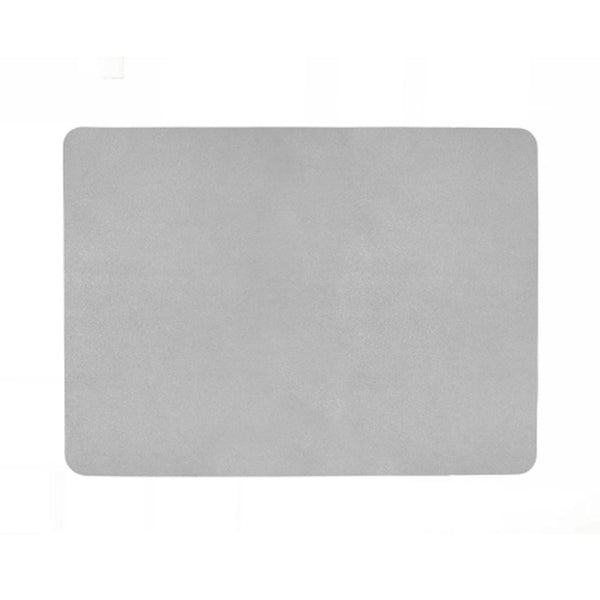 Vegan Leather Rectangle Placemats - Silver
