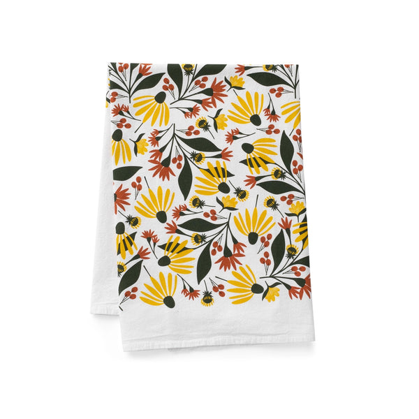 Fall Florals Tea Towel